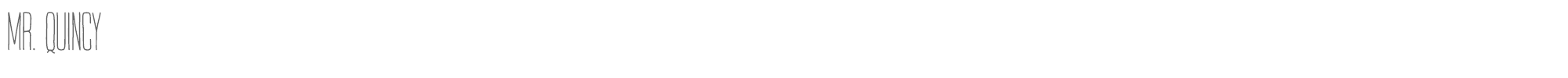 Sample characters Mr. Quincy Font
